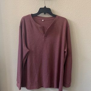 Mens 2XL purple long sleeve shirt